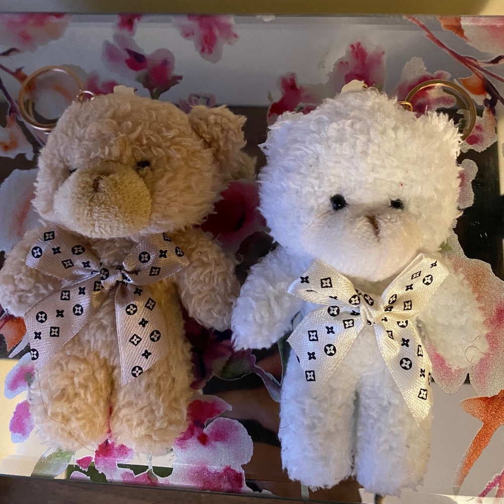 LV key chain teddy bear